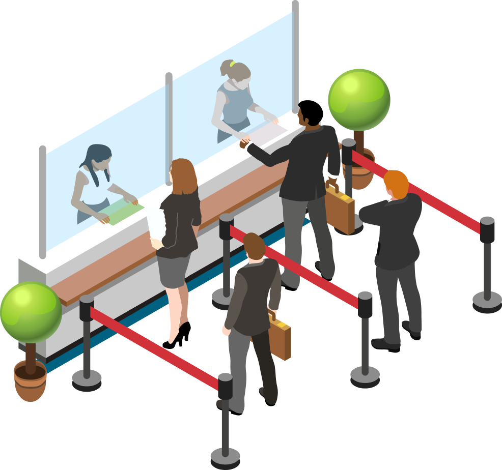 RDC - bottom-right bank teller