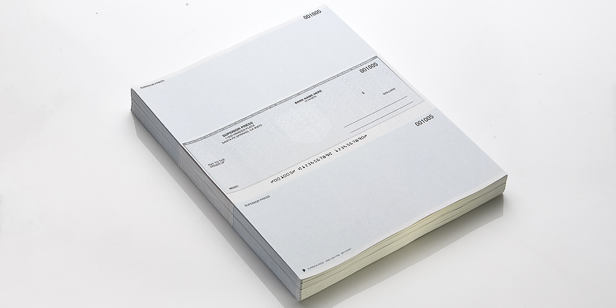 Customized checks and cash management products